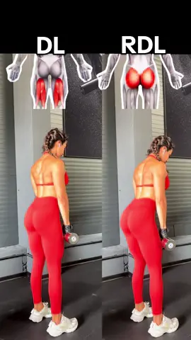 RDL vs Deadlift — do you know the difference? 🔥 Learn it to train exactly what you want 💪  #rdl #deadlift #glutesworkout #workouttips #romaniandeadlift 