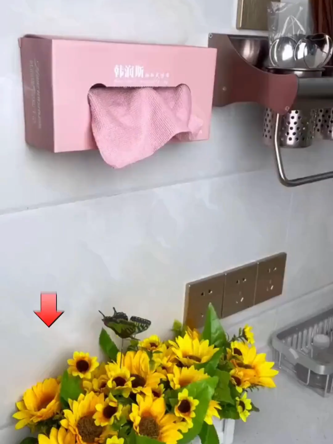 Khăn lau bát đĩa dùng một lần cho nhà bếp, ướt và khô, có thể kéo ra, thấm nước sạch, đóng hộp siêu bền-hd