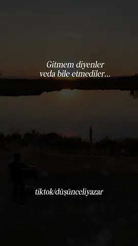 Veda bile etmediler... #düşünceliyazar 