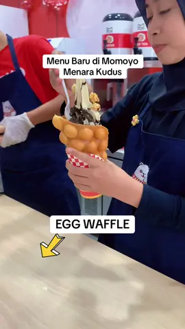 Menu Baru Spesial Kemerdekaan, EGG WAFFLE #momoyo #momoyoicecream #momoyomenarakudus 