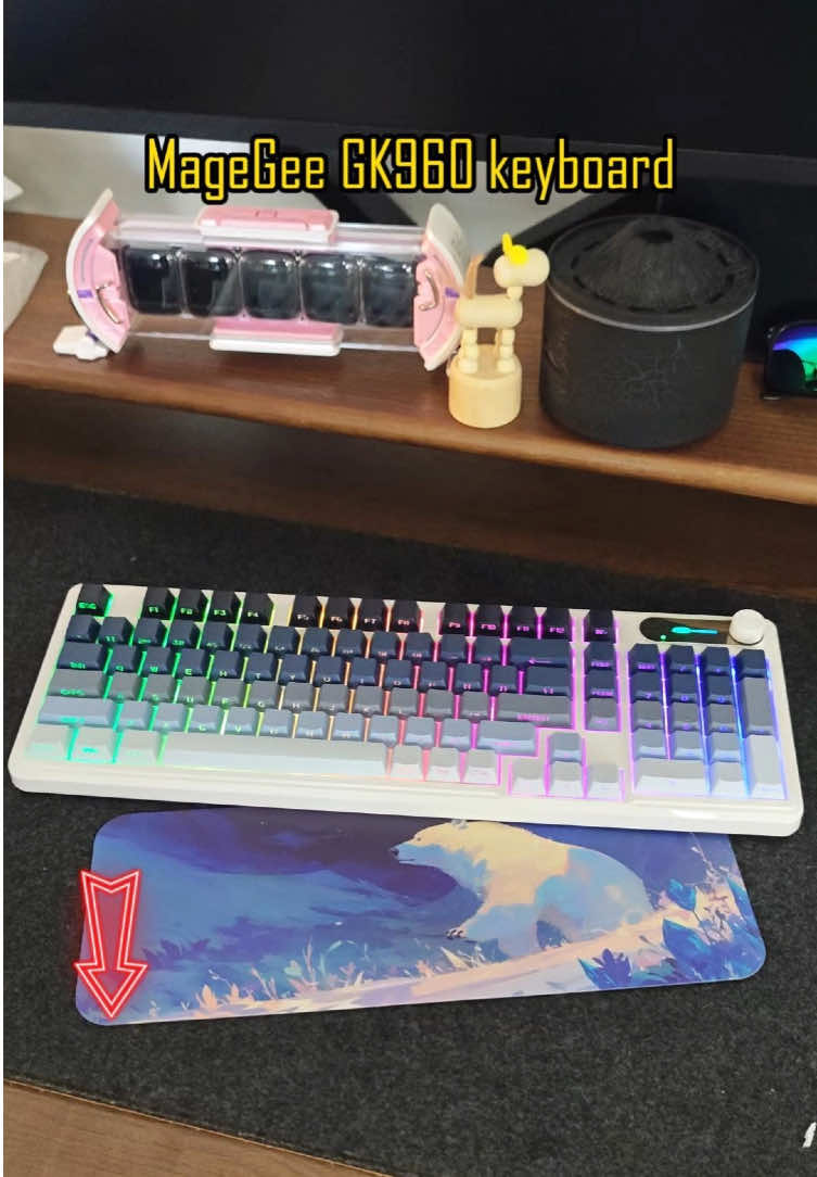 💻 Triple-mode connection for work & play! 🌈 RGB lighting + 98-key layout, amazing feel & instant desk glow-up! #mechanicalkeyboard #RGBkeyboard #gamingkeyboard #desksetup #keyboardlover #officesetup #wirelesskeyboard #tiktokfinds #unboxing #tiktokshopsummerturnup  #spotlightfinds #tiktokbacktoschool 