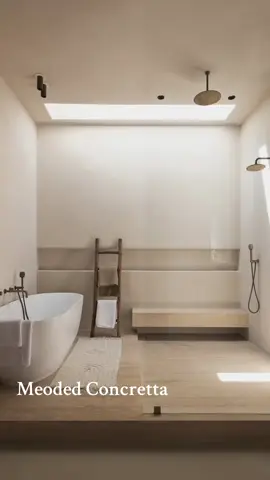 ‘Goodbye grout lines. Hello perfection’ - Concretta Micro-cement  Tile transformation made simple - no demo, no mess.  Concretta Color: Westwood Beige #microcemento #microcement #cement #concretta #bathroom  