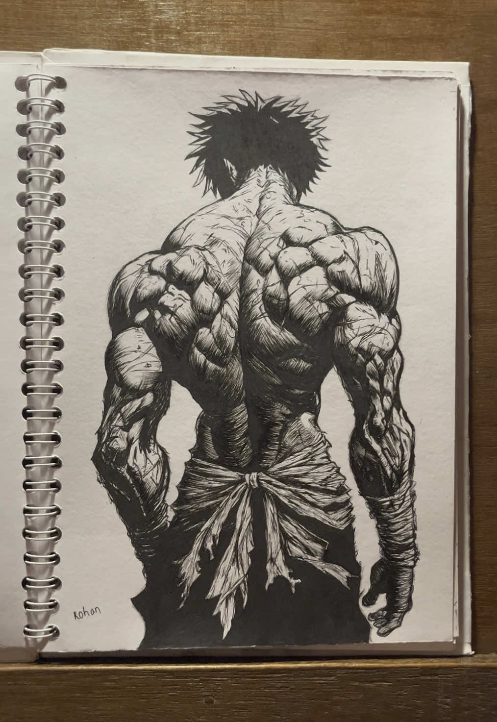 Replying to @Denz here we go after long time … lemme see rating on the comments.. #bakihanma #baki #animeart #art #deamonback #drawing #penart #fyp #tiktok