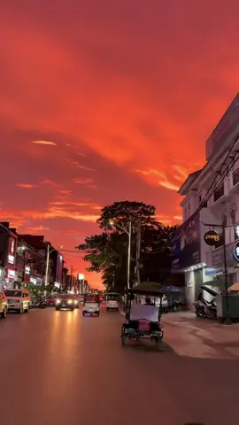 Sunset at Siem Reap 🥹🤍#siemreap 
