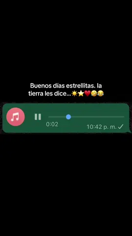 Buenos días estrellitas ☀️⭐️✨⚡️😂🤣#audiosdewhatsapp #viral #audios #buenosdias #viral???tiktok #estrellitas 