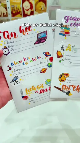 gợi ý các cậu nhãn vở xinh đi học. #bullet #nhanvo #stationery #viral #xuhuong 