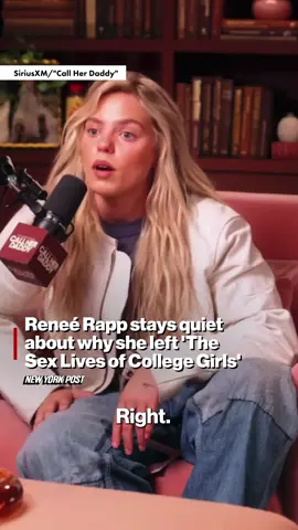 Her lips are sealed. 🤐 Reneé Rapp stayed mum on why she left the HBO series 