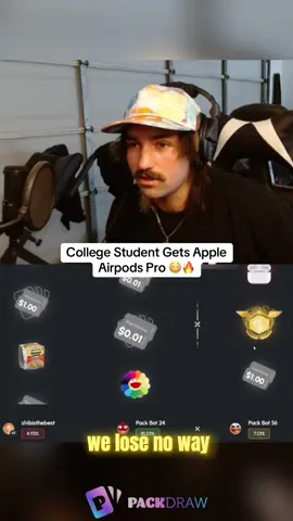 College Student Gets Apple Airpods Pro 😳🔥 #kickstreaming 