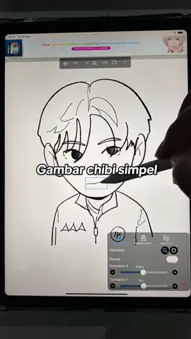 Cara aku gambar chibi simpel dan mudah. #ibispaintx #lineart #tracing 