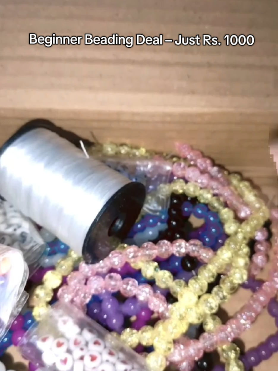 ✨ Beginner Beading Deal – Just in Rs. 1000! ✨ Perfect for anyone starting their bracelet-making journey 💕 What’s inside? • 5 Glass Beads Strings • 2 Crack Beads Strings • 1 Thread Reel • 1 Heart Beads Pack • 3 Alphabet Packs (mixed) • 10 Packing Packets • 3 Charms • 2 Infinity Charms • Star Charms 🌟 All essentials to kickstart your creativity 🧵 📦 DM to order — Limited stock available! #BeadzyCrafts #BeginnerBeadsKit #BraceletStarterPack #BeadsInPakistan #HandmadeWithLove #CraftSuppliesPK #AffordableCrafts #DIYBraceletKit #Rs1000Deal #SmallBusinessSupport #BeadsLover #BeadedJewelryMaking #CraftingEssentials #ArtKitPK #PakistaniCrafters