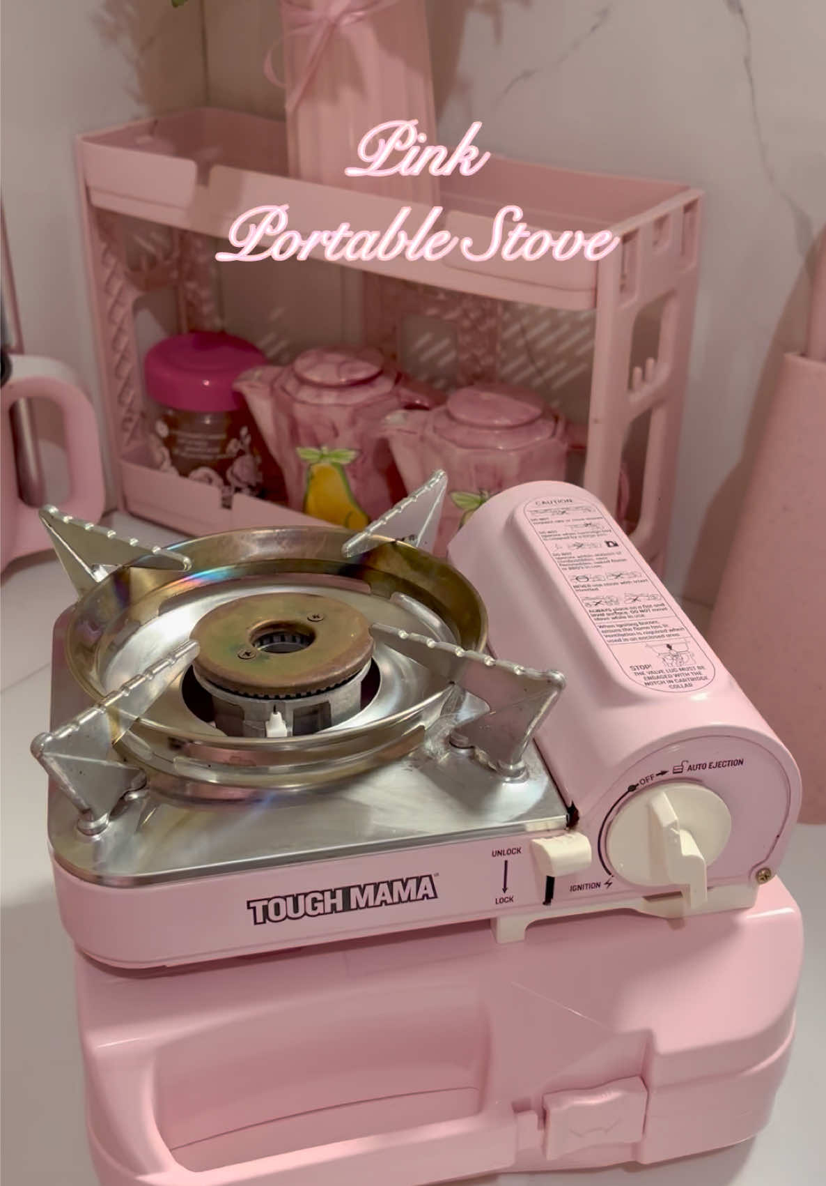 the viral “pink stove” from @Tough Mama Appliances 🩷 #pinkgirl #pinkapartment #pinkstove #portablestove #livingalonediaries #dailyvlog #pinkkitchenstuff 