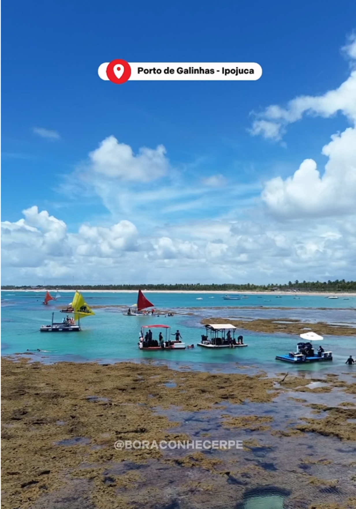 Porto de Galinhas 🌊❤️ Um dos pontos turísticos mais desejados do Brasil, localizado no município do Ipojuca, carrega uma incrível beleza natural. E você, já visitou esse destino?