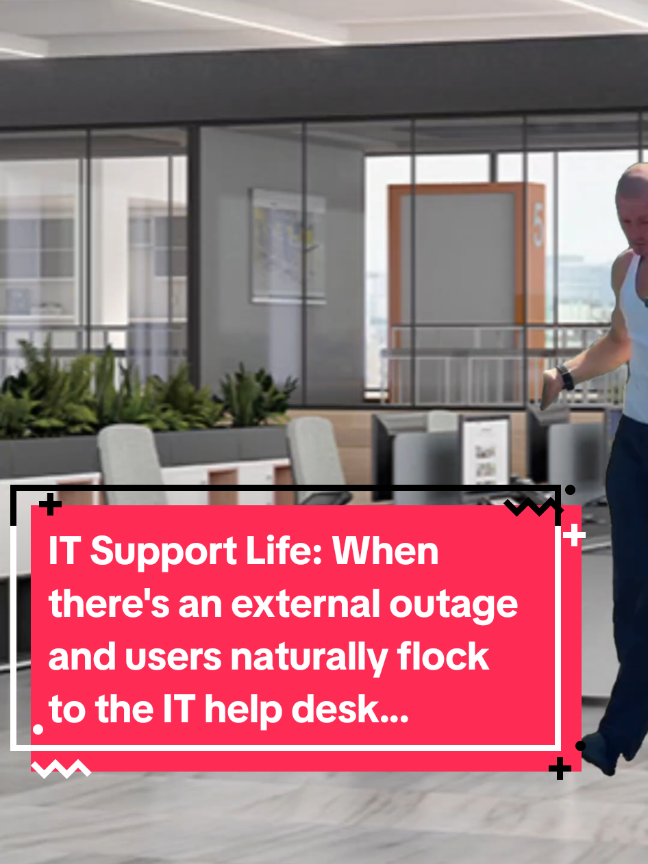IT Support Life: When there's an external outage and users naturally flock to the IT help desk, knowing we can't fix it #itsupport #itguy #techguy #helpdesk #techtok #techsupport #outage #CapCut 