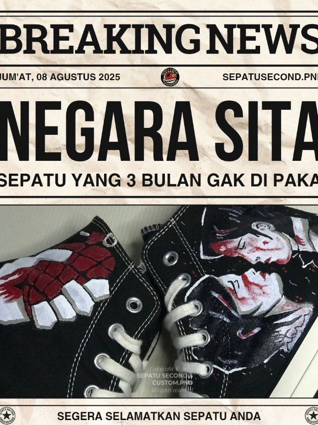 dimana bumi dipijak disitu saya di pajak!👀 Sepatu Converse custom band tribute? ✔️ Desain dapat disesuaikan sesuai permintaan ✔️ Handmade dengan detail yang premium ✔️ Menarik perhatian dengan tampilan yang unik dan eksklusif Untuk informasi lebih lanjut, silakan kirim pesan langsung. 📩🔥 #ConverseStyle #PesonaSepatu #converse70s #converseoriginal #converseallstar #conversejackpurcell #jackpurcell #converseonestar #conversetempur #sepatutempur #conversecustom #customshoes #sepatucustom #fyp #explore #instagram #viral #reels 