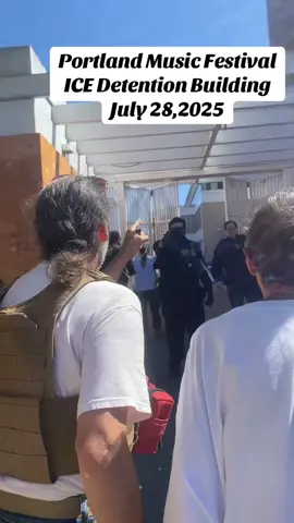 Portland, Oregon music festival. DHS causing havoc like always. If you look close enough one of the DHS agents has bear mace in his hand. Which they have absolutely know how to do it properly use. Bear mace has been used on our protesters improperly so many times now that we have multiple people showing sides of eye problems and having to go to the eye doctors. concluding this video, you can hear a less lethal gun go off several times. This less lethal gun shoots off pepper balls, pepper balls are circular balls that when shot to the ground, break open and break open and release a bunch of pepper powder. Which gets into your nose and lungs it makes you sneeze and cough a lot. Now when you physically get hit with a pepper ball on your skin, it feels like a very very hard pinch. You get over it pretty fast. You don’t need to go to the hospital or anything. If anything, you’re mostly just pissed off and low-key trying to figure out which agent sniped you. Also when the agents shoot off the pepper balls, this is also mostly a tactic to scare us, most of the time when any kind of gun is being shot off people are scared right?Portland protesters at this point now have had so many exposures to so many different types of less lethal ammunition, and one exposure to basically a Glock. We really know how to lock down and hold down a line with most any kind of weapons and illegal shenanigans ICE throws at us.  #stop#stopseperatingfamiliesi#musicfestivalt#portlandt#unitet#protest