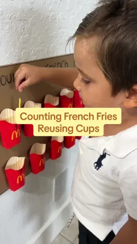 Challenge accepted! 😆🍟 learning how to count on a next level! #kidsactivities #learnthroughplay 