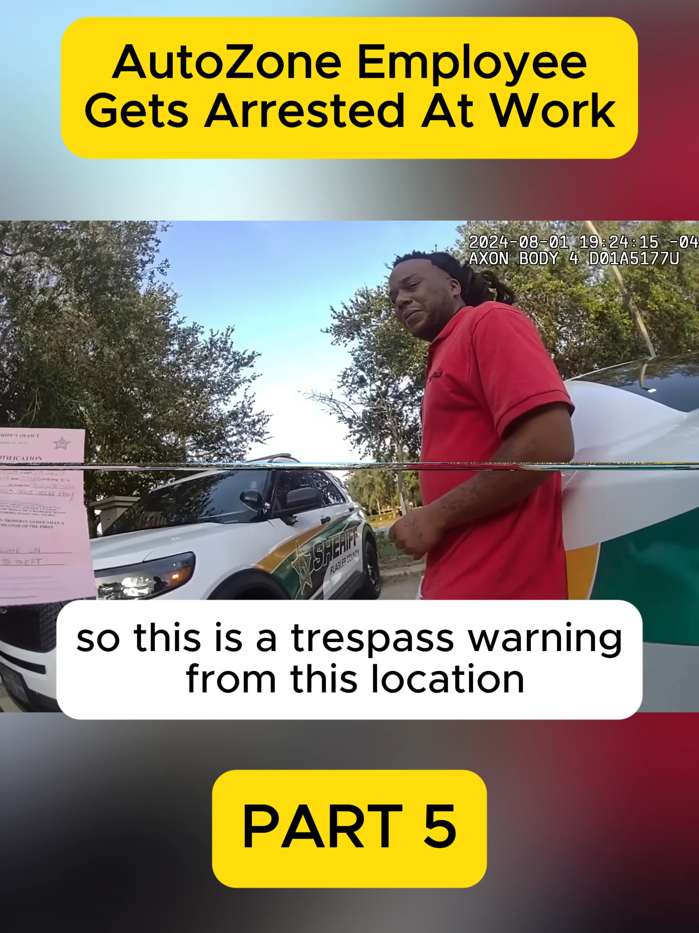 AutoZone Employee Gets Arrested At Work - PART 5 #Cops #EWUBodycam #cam #Vlog #viral #videoviral #fyp