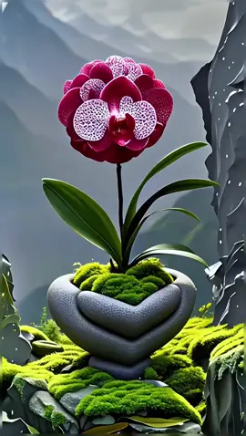 Do you like these beautiful flowers on the cliffs? #flowers #orchids #exoticflowers #paphiopedilum #beautiful #flyingduckorchid #scenery #cliff