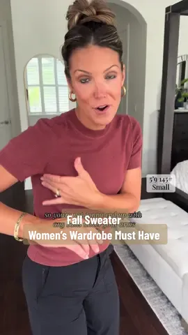 What to wear this fall? Fall closet refresh starts HERE 🍁 This viral wool blend sweater is soft, flattering, and under $30—plus it comes in over 20 colors! Perfect for work, date night, or everyday looks.   #WomensFallFashion #affordablestyle #minimalistwardrobe #workingmomstyle #workclothes #fallsweater #teacherstyle 