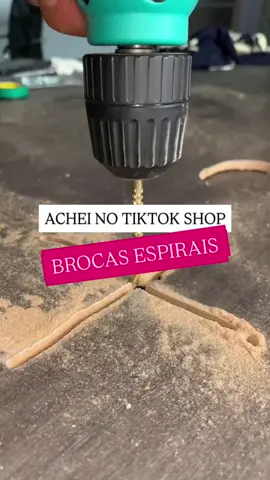 Conjunto com 6 Peças de Brocas Serra com Dentes Dourados para Madeira mas barato do TikTok shop! #engenharia #tiktokshop #broca #furadeira #reparo 
