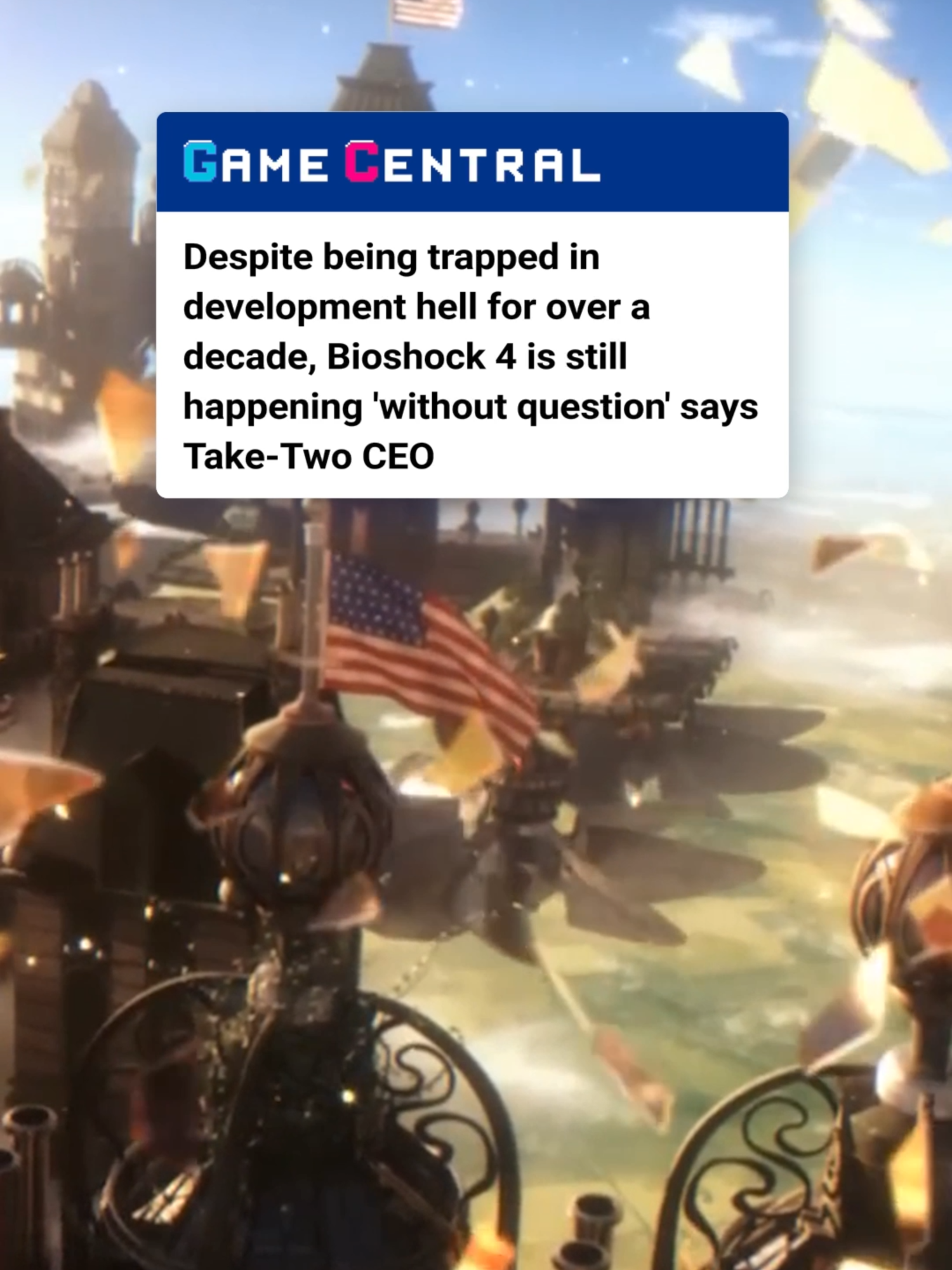fans of bioshock have been wondering for over a decade now just when the next game in the franchise is coming out, and tumultuous behind the scenes developments have thrown the likelhood of ever getting bioshock 4 into severe doubt - but take-two ceo strauss zelnick, when asked by ign following the company's latest earnings call, has assured that the game is happening 'without question' #bioshock #bioshockinfinite #gaming