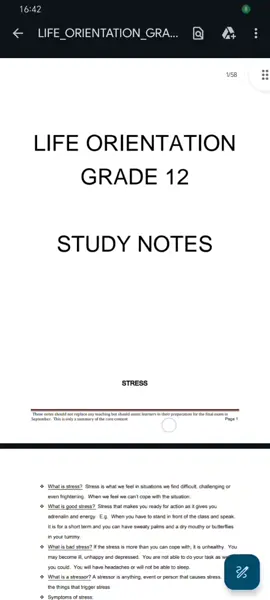 Grade12 Study Notes Life Orientation #grade12 #grade11 #grade10 #grade9 #grade8 #grade7 #grade6 #grade4 
