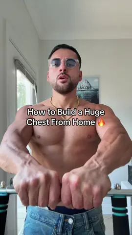 How to build a huge chest at home while on the go! #tiktokshop #FitTok #fit #GymTok #chestclip 