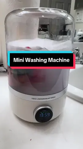 This mini washing machine is so genius and so love it! #handwashing #miniwashingmachine #totm #laundryhack #runningtips 