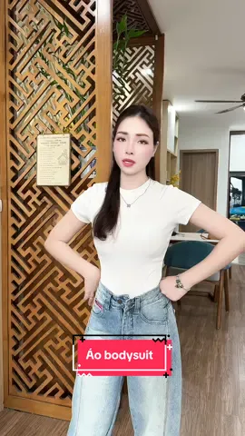 Áo bodysuit cổ tròn chất thun tăm co giãn#bodysuit #bodysuitstyle #aolienthan #aohottrend #thuyauthentuc