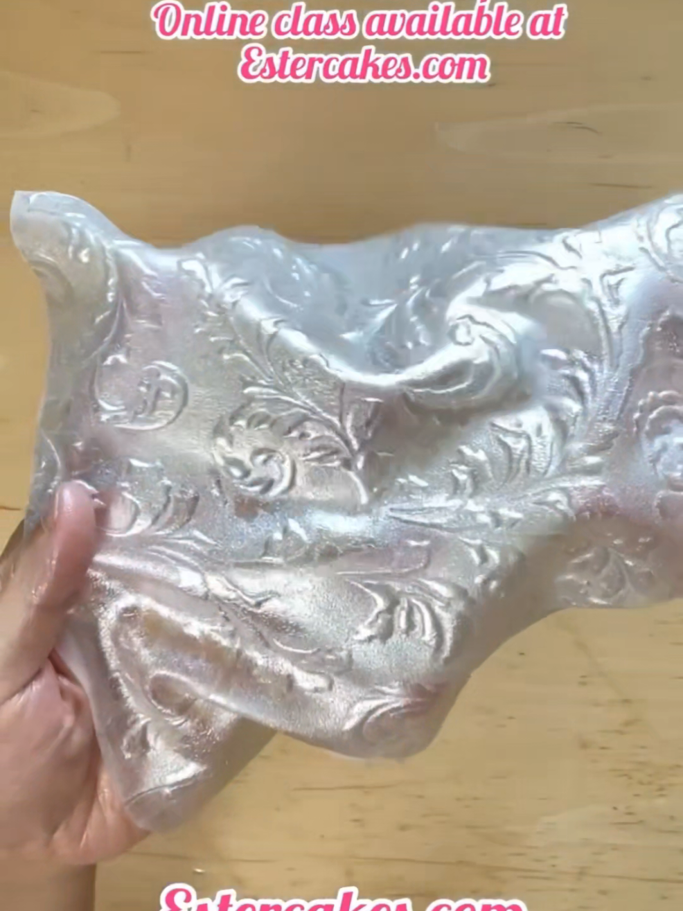 The peeling process is always the most satisfying part 😍😍😍 for me. How about you ?  Can you embossed rice paper ? The answer is yes 👍  Want to know how ? I have online class coming up this August 11 at 3 pm pst at fb private group. After the live class, you will have unlimited access to watch the recorded version. Book your class today at Estercakes.com (Rice paper translucent fabric) In this class you will learn how to transform rice paper and wafer paper into flexible fabric. How to make translucent rice paper fabric How to embossed rice paper using lace mat and embosser How to stencil rice paper  How to make gorgeous fan decorations using rice paper  How to make embossed wafer paper using lace mat and embosser How to make simple and easy flowers out of wafer paper Louise embosser from @cakesbyangelam orrison, but you can purchase from my online store : Estercakes.com #onlineclass #ricepaper #waferpaper #fyp #cakeoftiktok #cakedecorator #cakeartist #cakedesigner #pastrychef 