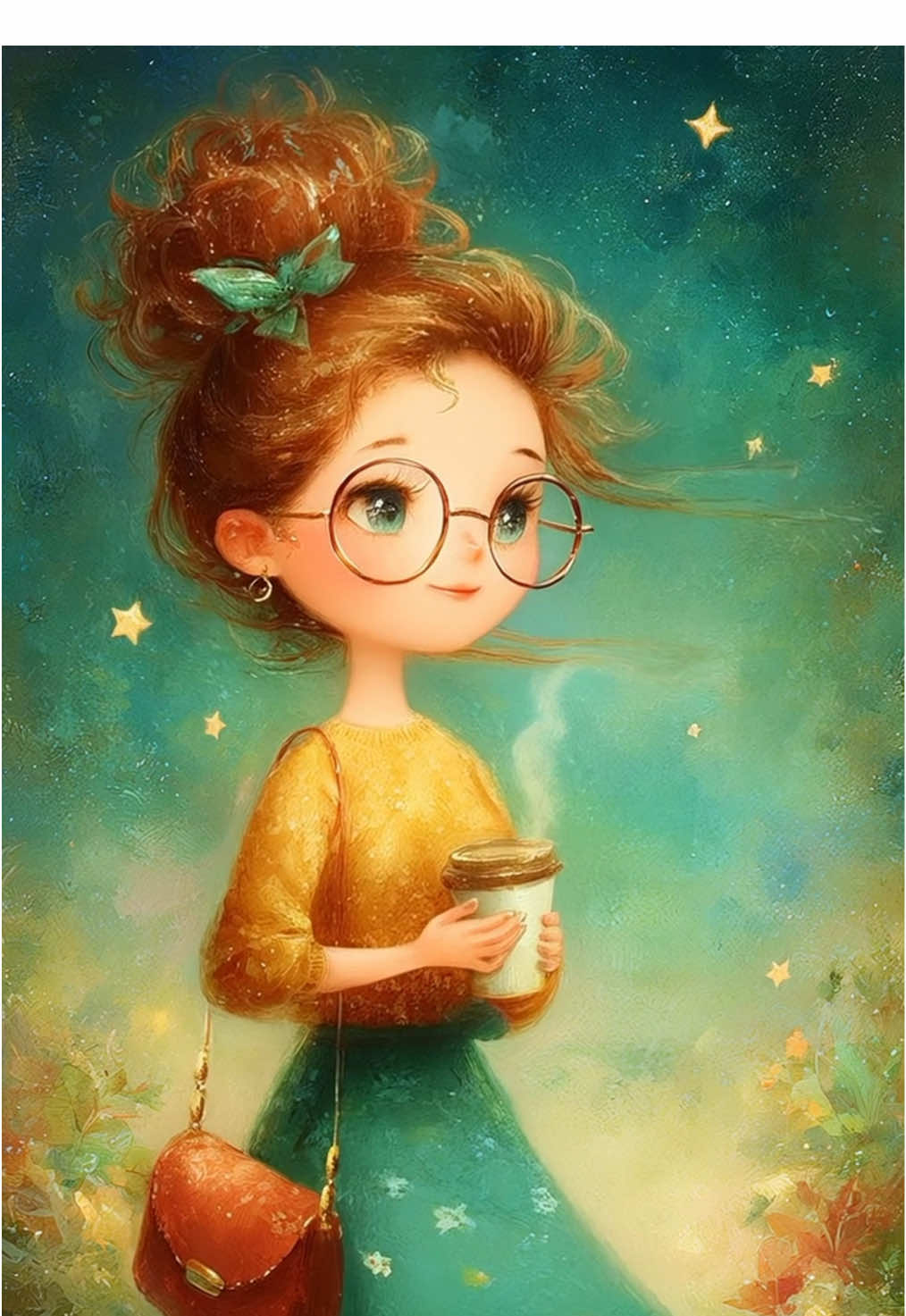 Weekend Wishbrew ☕ Some mornings don’t need a plan, just a cup and a little wonder. She stirred her coffee clockwise (three tiny circles... her secret spell). Steam rose like fireflies, flowers leaned in to listen, and the sky put on its softest blue. And just like that, she was ready for the magic of the day. She set out for a little walk, the kind where anything could happen: a smile from a stranger, a hidden garden discovery, a breeze carrying the scent of something sweet. If you need a sign, this is it: sip slow, wish big, and let good things find you... like sunshine across a table, or a friend you haven’t met yet. ✨