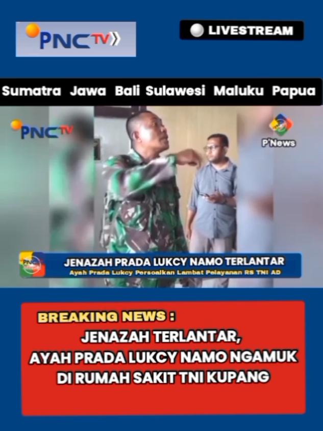 Jenazah Prada Lucky yang Diduga Dianiaya Senior Disambut Tangis Histeris Jenazah Prada Lucky Chepril Saputra Namo, yang diduga tewas dianiaya senior prajurit TNI, tiba di Bandara El Tari Kupang, Nusa Tenggara Timur (NTT). Keluarga yang hendak menjemput tampak histeris saat jenazah Lucky tiba. 