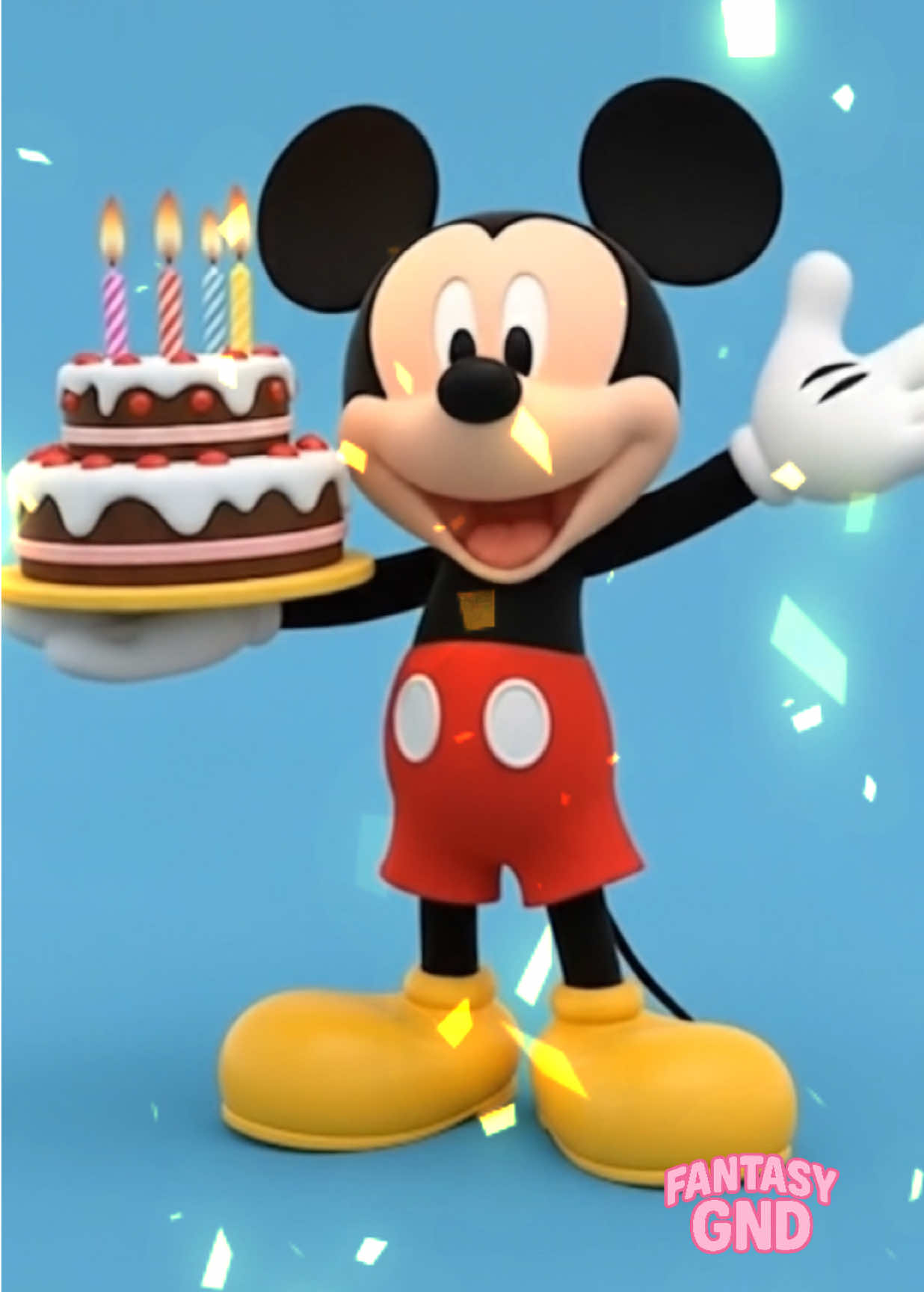Mickey Mouse te desea un feliz cumpleaños mágico! 🎂 #FelizCumpleaños #MickeyMouse #CumpleMágico #FiestaAnimada #PersonajesAnimados