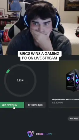 BIRCS WINS A GAMING PC ON LIVE STREAM #kickstreaming 