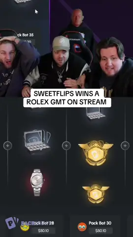 SWEETFLIPS WINS A ROLEX GMT ON STREAM #kickstreaming 