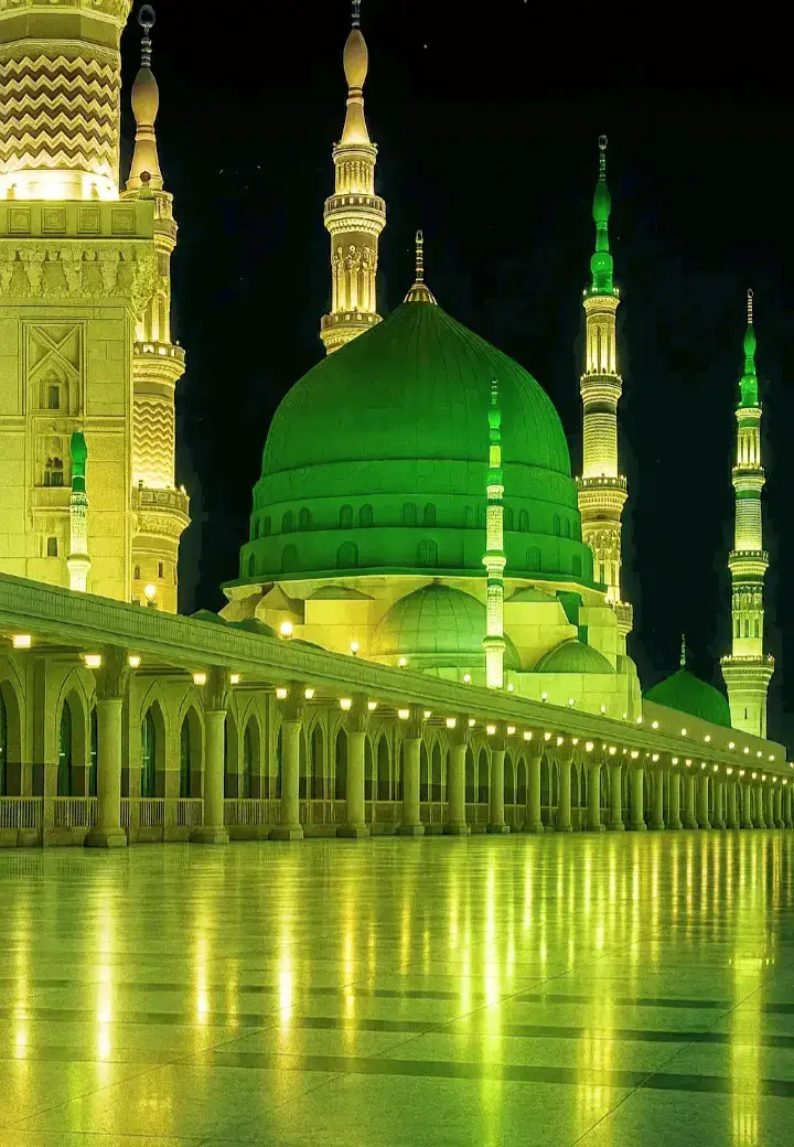 Madinah, the City of the Prophet, shines bright A beacon of faith, where Islam's history takes flight The Masjid an-Nabawi, a mosque of grandeur and might Where the Prophet Muhammad's tomb is a sacred sight The city's streets are lined with date palms, green and tall A tranquil oasis, where faith and peace enthrall Madinah's rich history and heritage are palpable and real A place where Muslims from all over the world come to feel The city's warm hospitality and welcoming smile Make it a place of pilgrimage, worth traveling a long while. #plztiktokteamdontunderviewmyvideos #grow #1mviews 