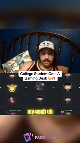 College Student Gets A Gaming Desk 😳🔥 #kickstreaming 