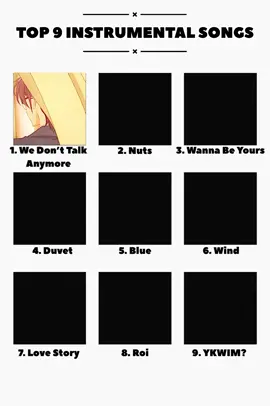 Part 8 | TOP 9 INSTRUMENTAL SONGS #songs #lyrics #vibe #animemanga #part8 