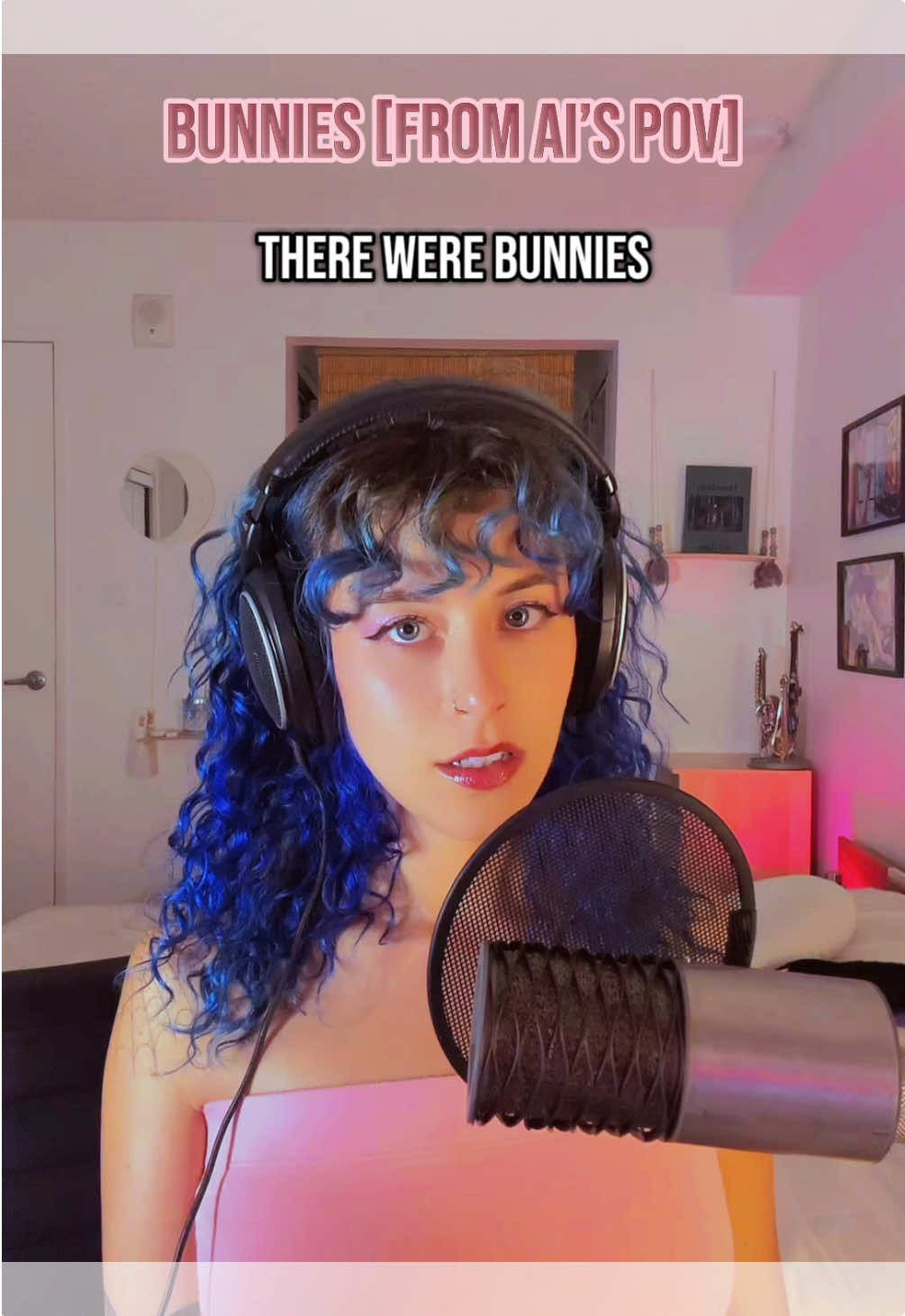 i’ve been hyperfixated on this haunting song by @olivesongs and it inspired me to write and produce my own version, from the perspective of the AI that created the trampoline bunnies video 🐇 #cover #viral #fyp #olivesongs #ai 