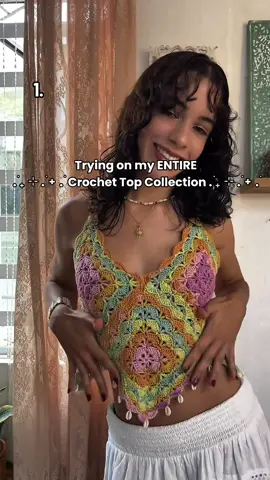 1-10 Which is your FAVE? #crochettop #crochetbralette #crochetsweater #bohocrochet #crochettutorial 