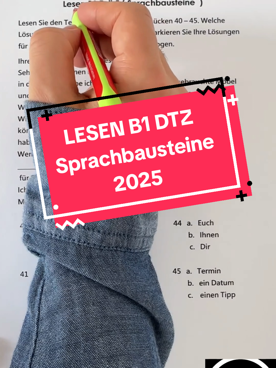 DTZ LESEN B1 Sprachbausteine Deutschprüfung B1 2025 Deutsch lernen  #deutschland🇩🇪  #germany  #b1  #deutschverbessern  #prüfungb1 
