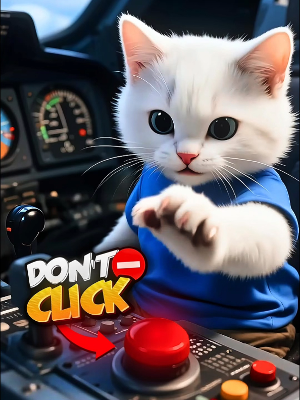Kitten Pressed Wrong Button 😿 Jet Crash? #catstory #aicat #catstories 