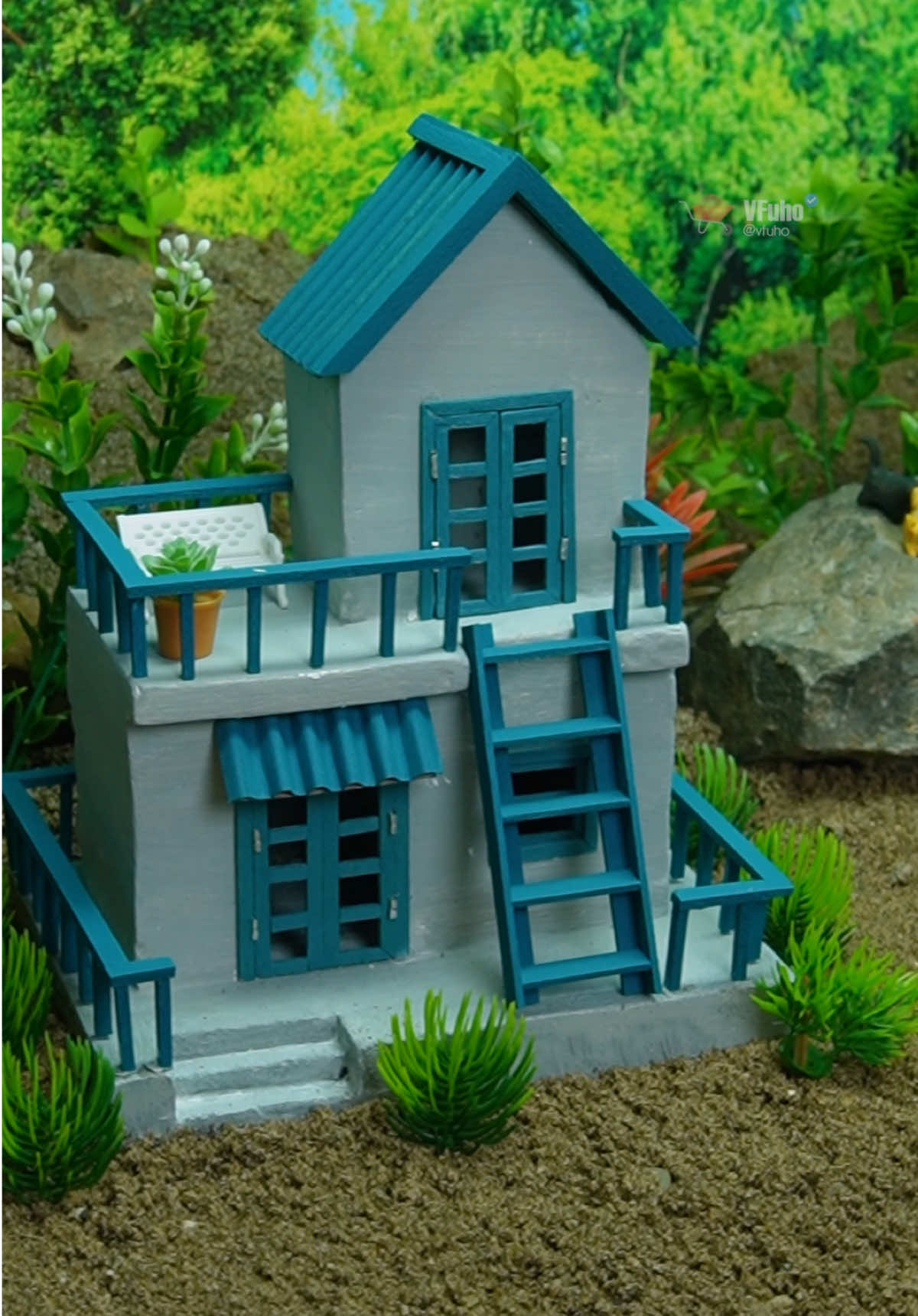 Incredible L-Tiny house made with mini bricks  #miniature #DIY 