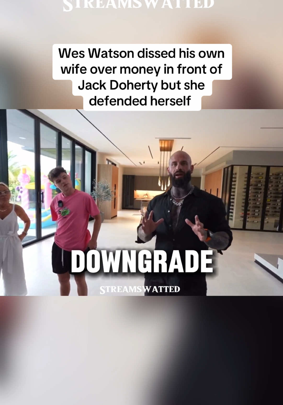 Wes Watson dissed his wife in front of @Jack Doherty but she defended herself #jackdoherty 