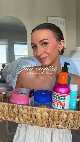i’m a little late on this… but let’s silently review my july empties! lots of repurchases this month. ✨ @Eva NYC @elfcosmetics @Too Faced @TheraBreath US @Bondi Sands  #julyempties #emptieshaul #emptiesproducts 