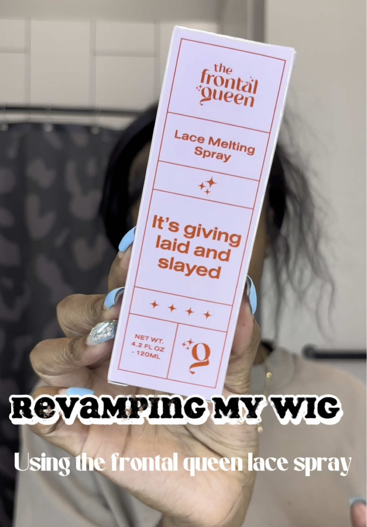 The girls been talking about this spray and I had to get my hands on it🤭 10/10🤝🏾 @The Frontal Queen #lacespray #thefrontalqueen 