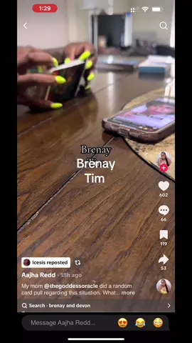 “This reading got TikTok talking — the real tea on Brenay, Tim, Devon & Akira’s relationship drama. What’s really going on beneath the surface? Watch close and decide for yourself. 👀 #NoCap #RelationshipTruths” — #RelationshipDrama #TarotTruth #WhatTheyAren’tSaying #CoupleEnergy #TheGoddessOracle 