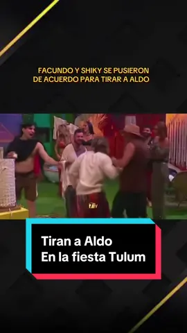 Tiran Aldo en La fiesta ##lacasadelosfamososmexico #lacasadelosfamosos #LCDLF2025 #7tvmx 