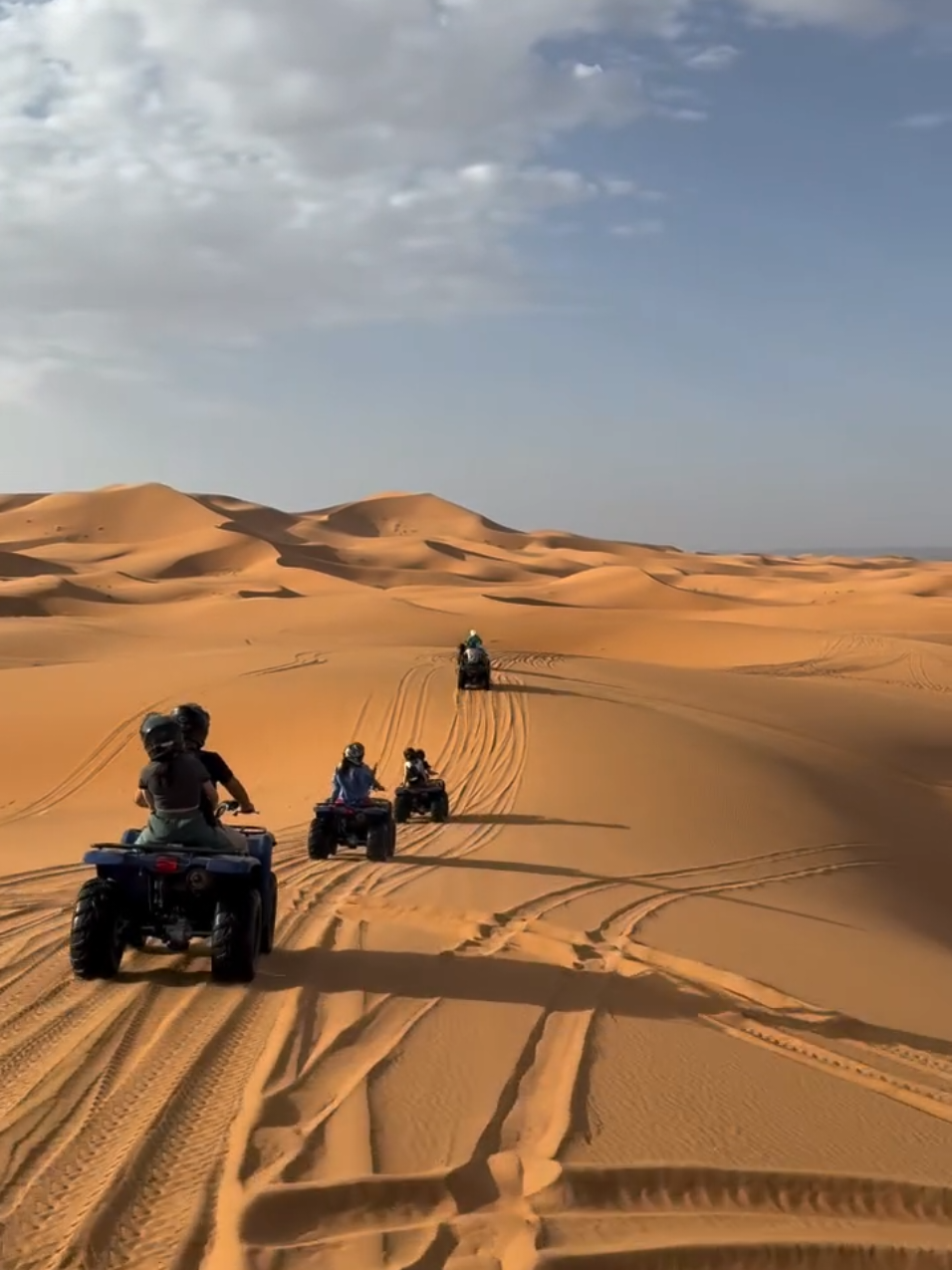 📍Discover the magic of merzouga desert on ATV Quad . .🚨Join Our 4-day desert tour !* 🏜️ From Marrakech to the Sahara  ✨ Explore the beauty of Morocco Like never before:  Camel Rides sandboarding, stargazing ,and more!✨book now and create memories that will last a lifetime! DM TO Reserve your spot 🏜️🐪  🏞️Stunning Atlas Mountains. ⛰️the iconic Ait ben haddou & todgha gorges.  🐪Camel rides over golden dunes . 🏂 Sand boarding on Sahara slopes.  🏕️Stay in traditional Berber camp   🍽️Delicious dinners and breakfasts included. 🌌stargazing under the vast desert sky . 🪘🥁 traditional music and drumming. ⛺visit nomad families & Berber villages  🌅Discover a hidden lake among the dunes   All this more with comfortable hotel stays and all-inclusive meals . perfect for solo travelers friends,or groups.. Ready for the adventure of all a lifetime? DM to book your spot today !📩👇 ✅You can connect  with us through our website or via WhatsApp  . . . . ✅@merzouga.globe . #moto #quad #sahara #desert #merzouga #vibe #motosport #morocco #LIVEIncentiveProgram #LIVEStory #PaidPartnership 
