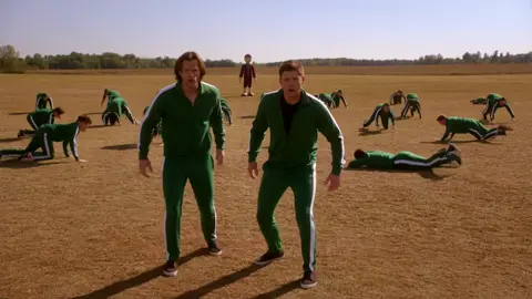 Squid Game..Dean finds himself in a nightmare.. #justforfun #justforlaughs #comedy #deanwinchester #samwinchester #hunters #epic #allies #funtimes #legends #squidgame #jensenackles #jaredpadalecki #daysout #funtimes #redlightgreenlight #horror #hunt #lastmanstanding #ai 